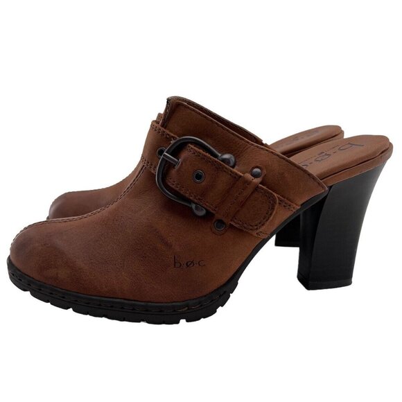 BOC Born Women Clog Size 8 Mule Heeled Distressed Brown BC2439 EUC - Picture 2 of 10